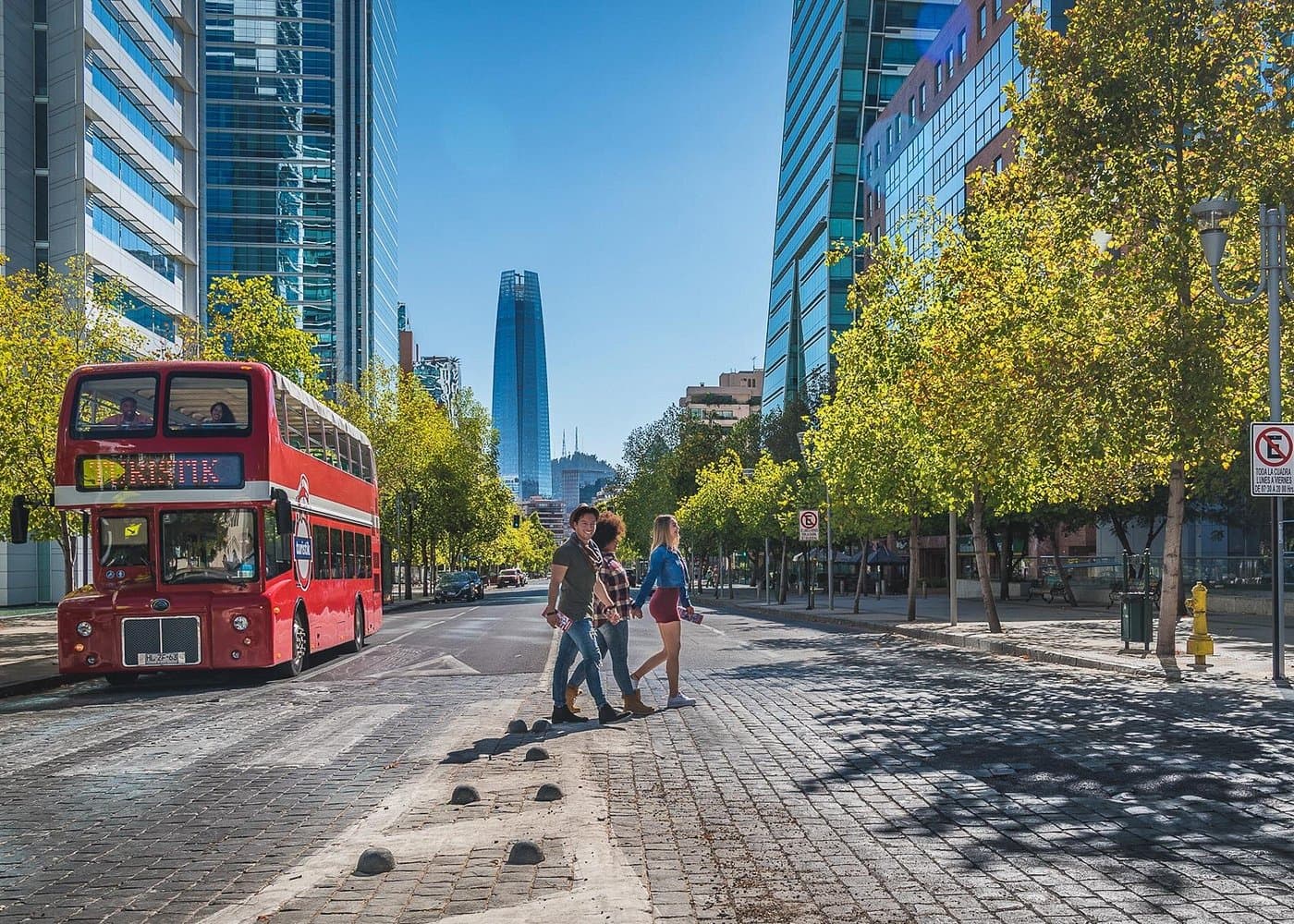 Tourist bus around Santiago for a day — Guided tour and outdoor activity